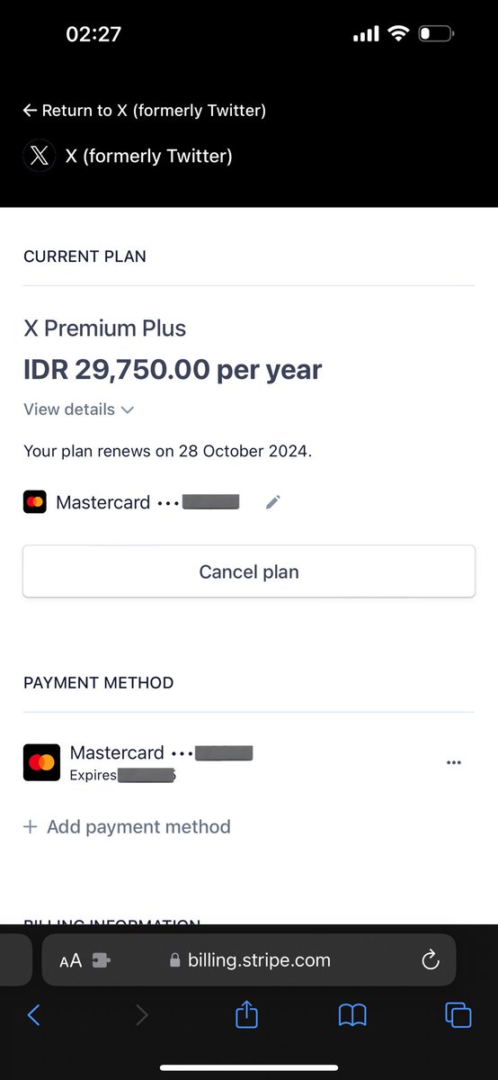 luciascarlet's tweet image. just checked Stripe on my other account and it still has the Funny Price for X Premium+