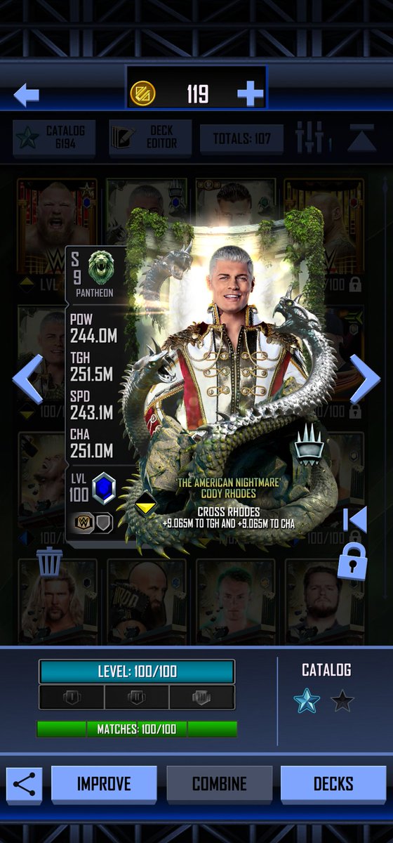 MrTerrifier2022's tweet photo. @WWESuperCard Got mine done now waiting for the event to end so I can make it pro #WWESuperCard #CodyRhodes https://t.co/thG9XwuVDH