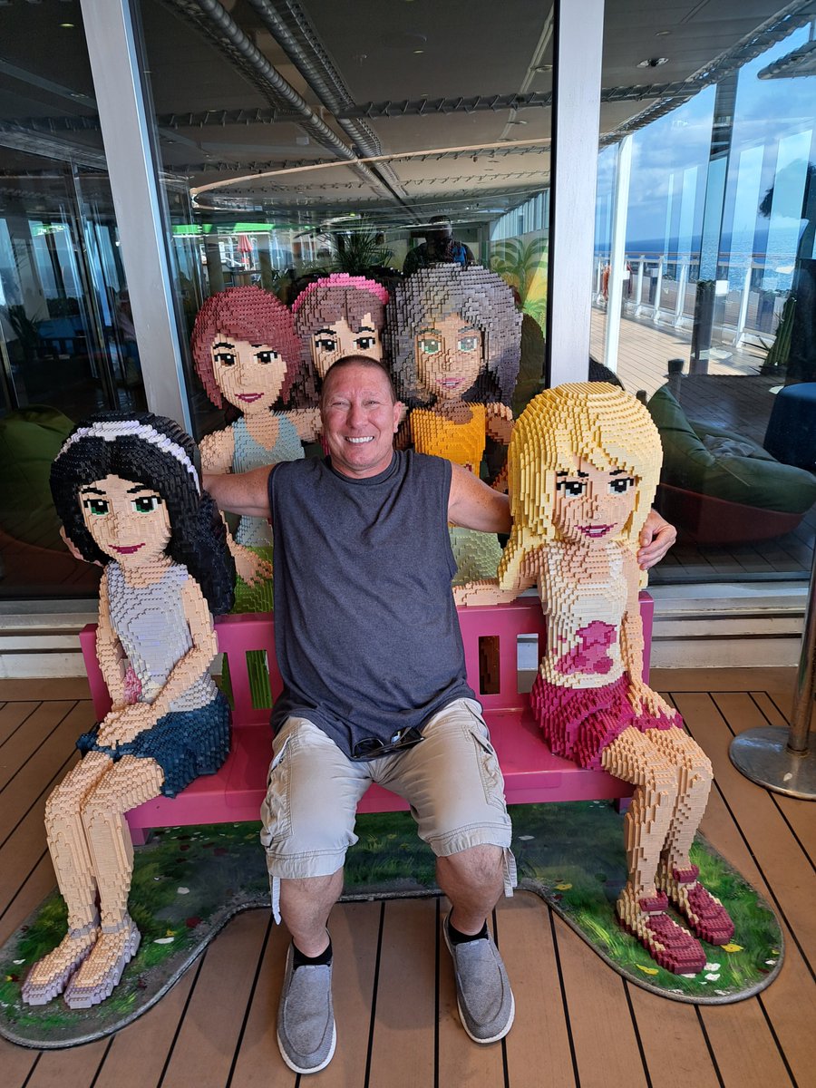 Aaron and some of his friends While we were on vacation on the m s c seaside back in the summer.