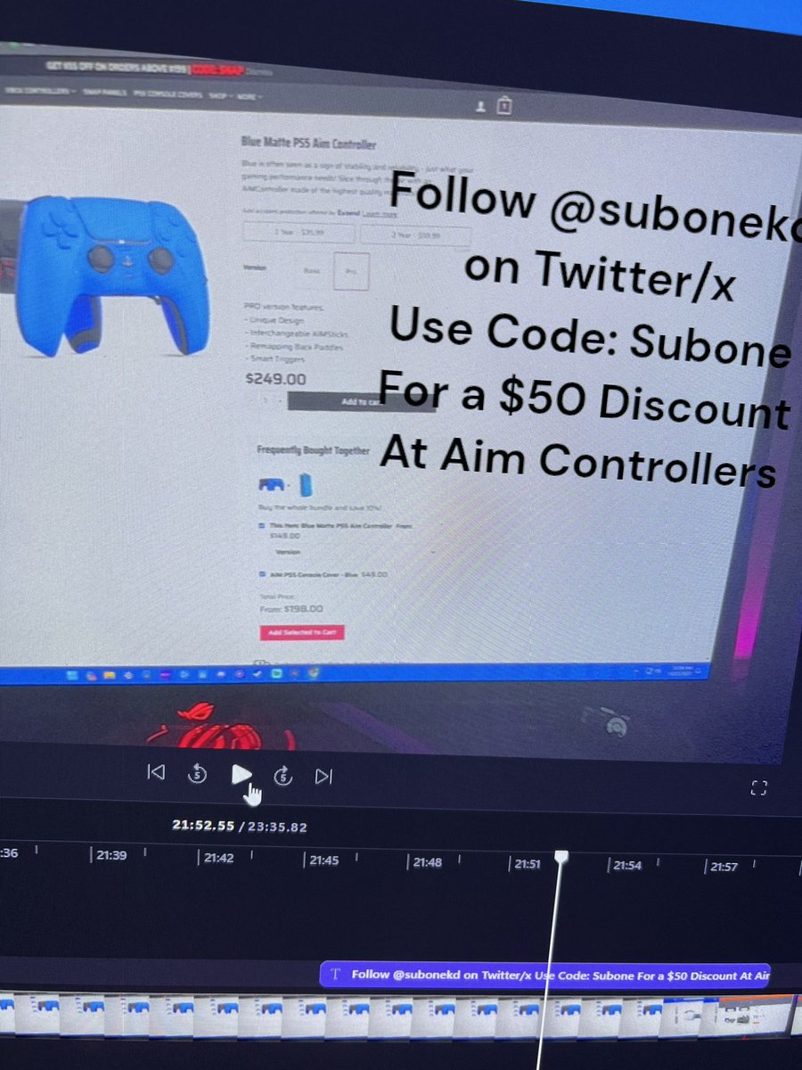 @subonekd will be featured in my review for the #scufenvision controller along with his coupon code for aim controllers and as well as a shoutout to a good buddy of mine… video is almost done editing excited to drop it once it’s done… drop a like if your interested