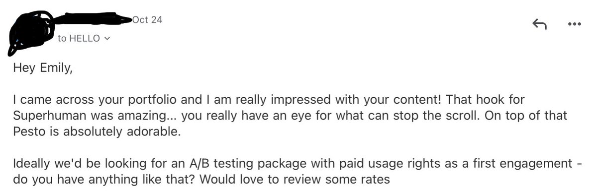 mily_media's tweet photo. I’ve pitched to this brand probably 3 times and never heard anything back. 

3 months later and they’re sending me an inbound 🥳

✅ $600 package secured with a well known cat brand 🙌🥹

#ugccommunity #ugccreator #catbrand https://t.co/1CjF1snCPb
