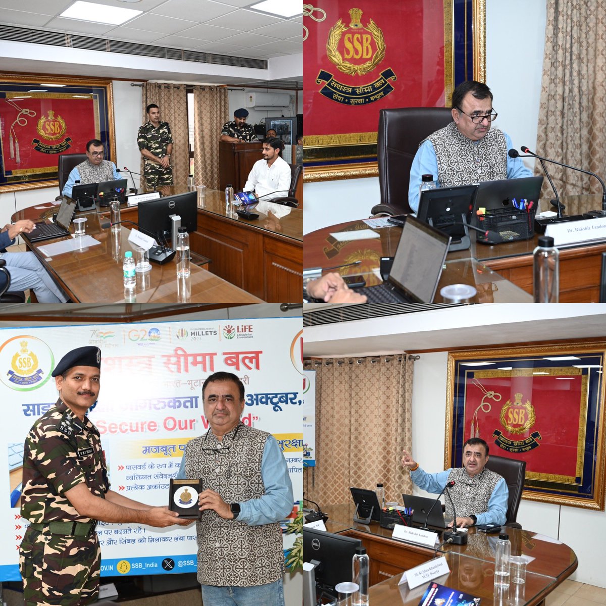 tandonrakshit's tweet image. Speaker at @SSB_INDIA on National Cyber Security Awareness month addressing officers on #CyberSecurity #Cybersafety #cyberdost #NCSAM #MHA @Cyberdost