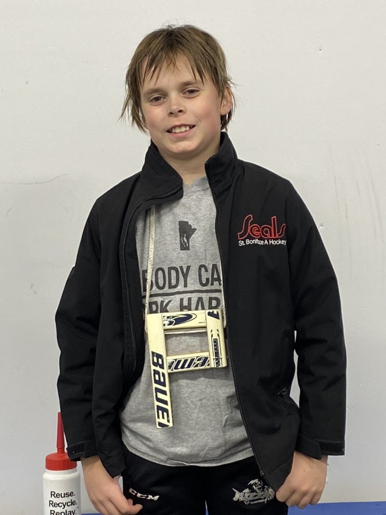Dunphy_Lake's tweet photo. Caj was pretty proud of himself for getting the positional player of the game! https://t.co/qBgdynH8MX