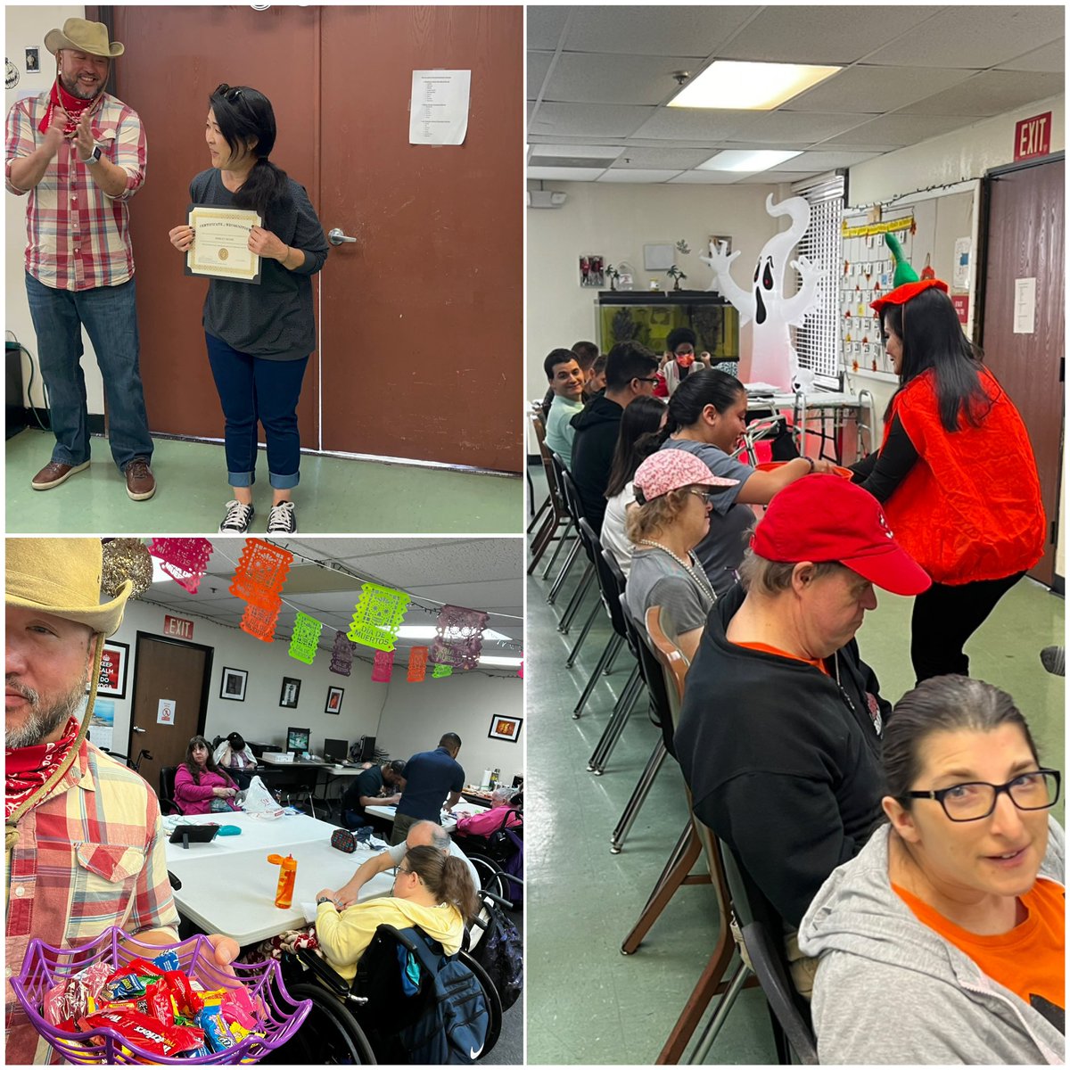 JamesMaiOC's tweet image. A surprise visit to Encore Programs, a center and program for developmentally disabled adults, passing out candy, center serves adult age disabled via arts-based vocational and therapeutic model (the only one in Orange County) @bristolbates @AAPIUNITED #specialneeds #philanthropy
