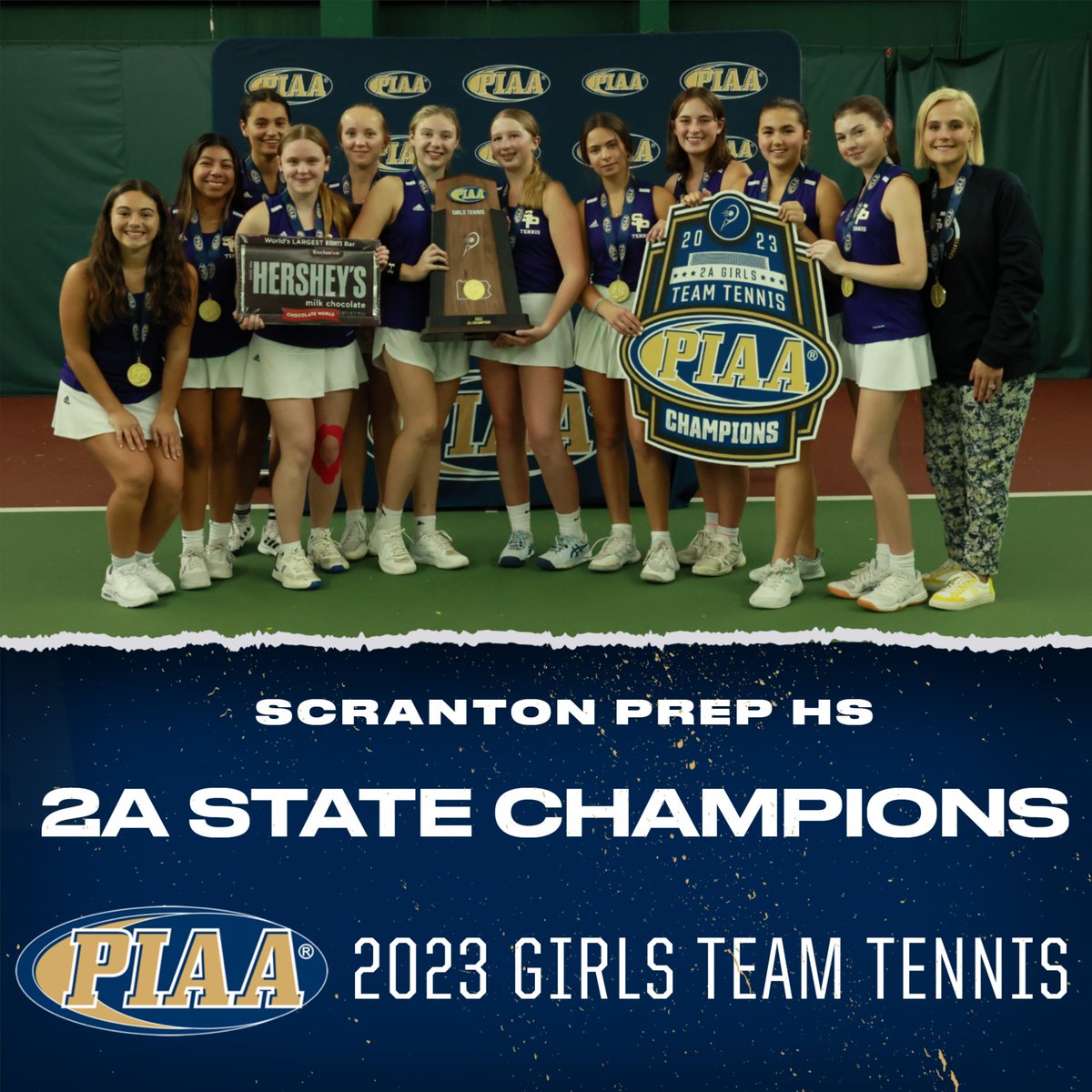 #PIAATennis 2A PIAA Team Tennis Champions: Scranton Prep
