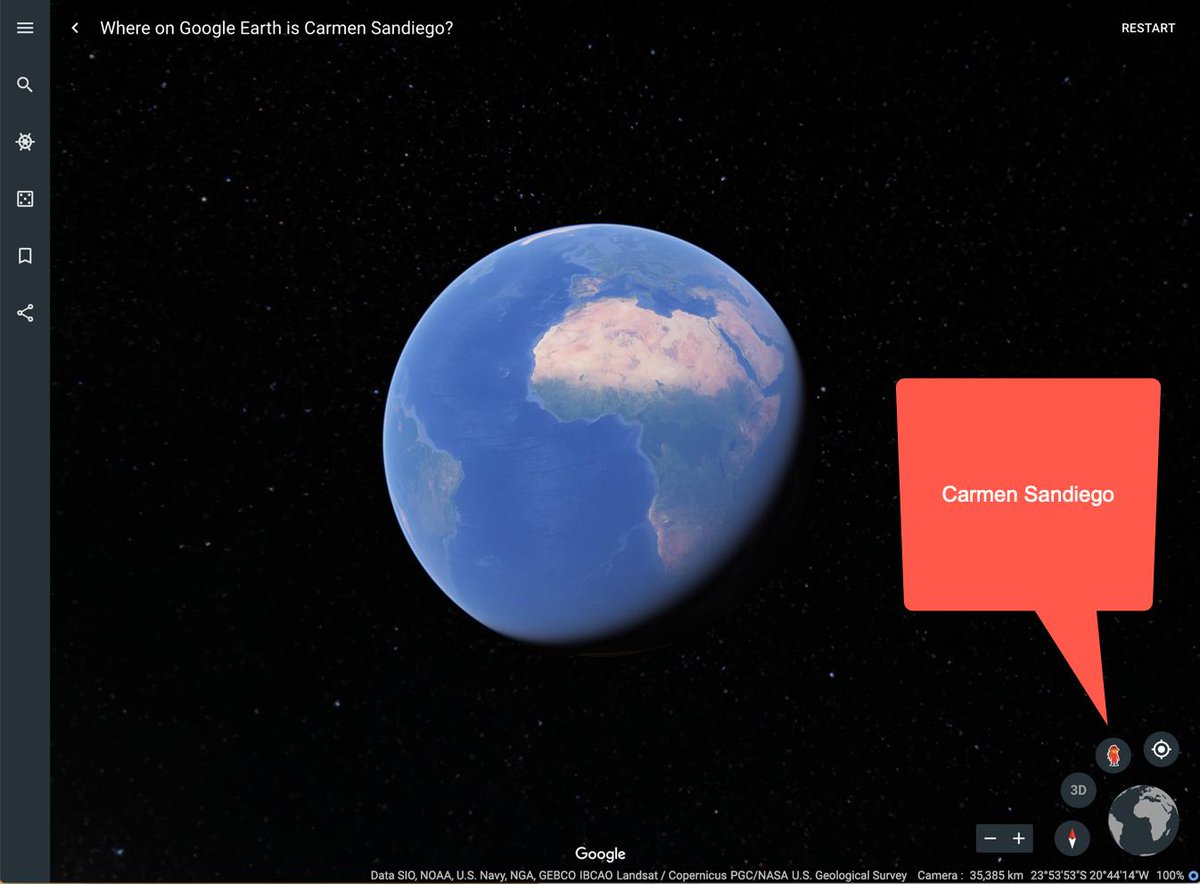 In Google Earth check out the Carmen Sandiego icon! g.co/carmensandiego #googleEarth #googleEDU