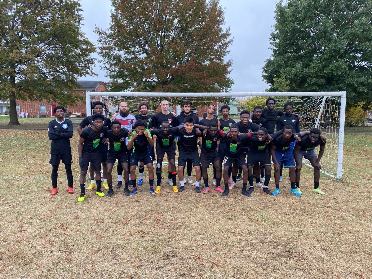 What a great picture!  We claimed the first win in club history today.  The final score was 2-1.