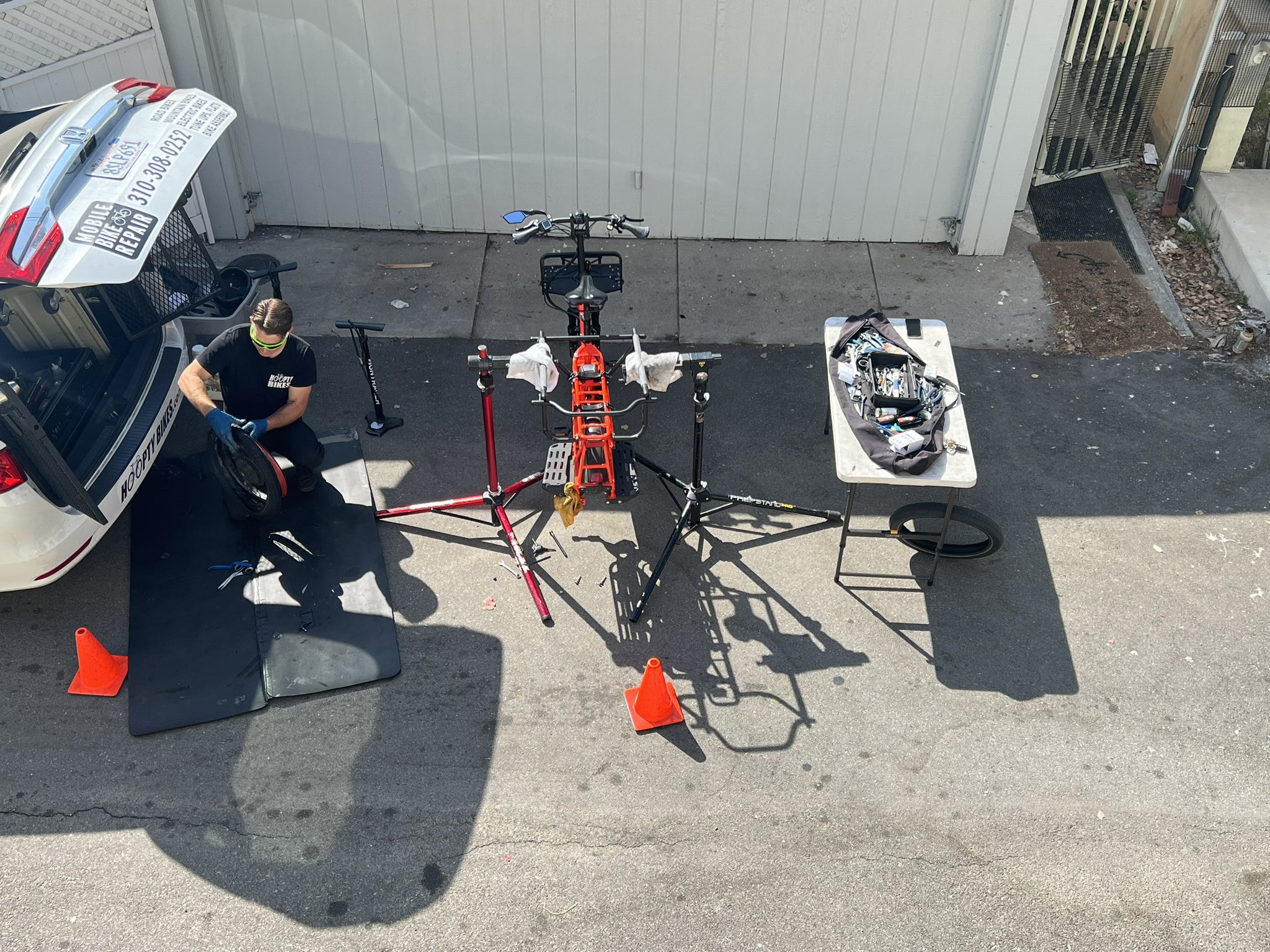 Mobile electric online bike repair