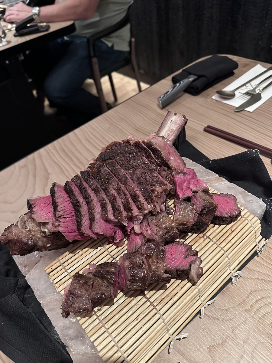It’s one of those fancy feast nights with this gorgeous tomahawk!