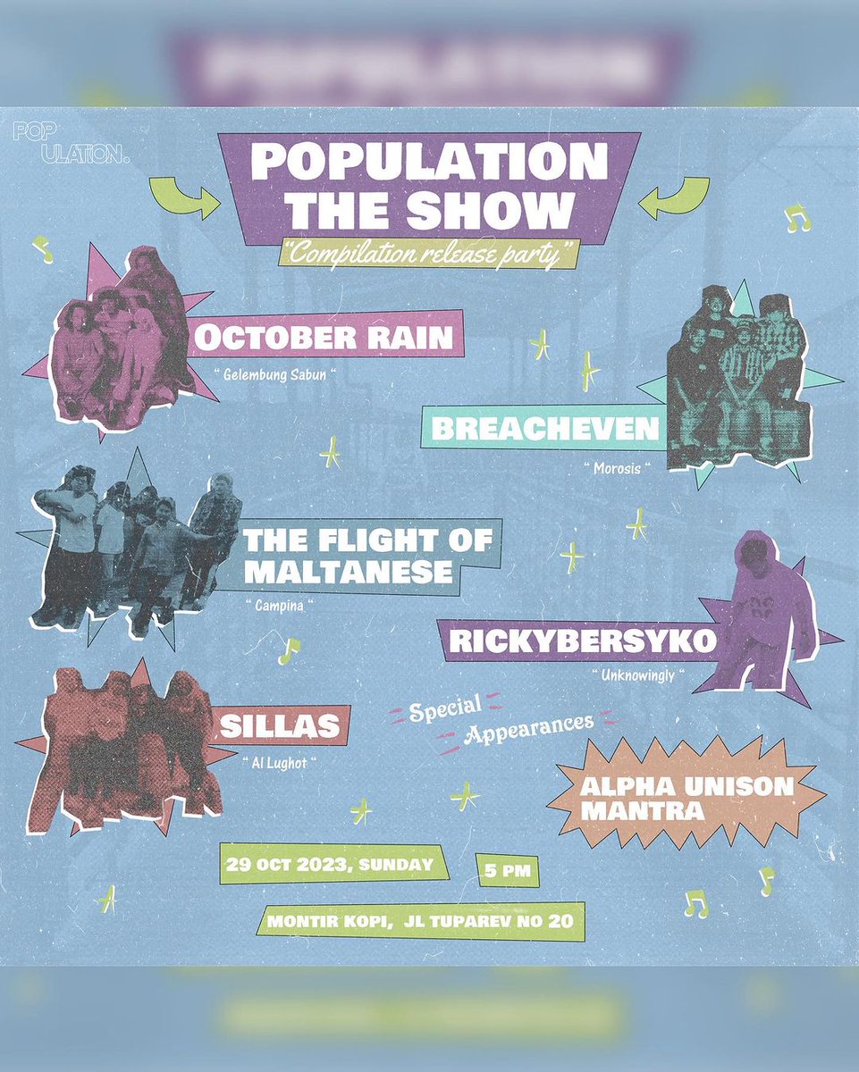 Sillasid's tweet photo. Kompilasi rilis party dari @ population.wav di penghujung akhir pekan ini. 

See you there lads.

📷 @ taufikmaulanasyah

#Sillas #Sillas2023 https://t.co/7UKvmGjaaC