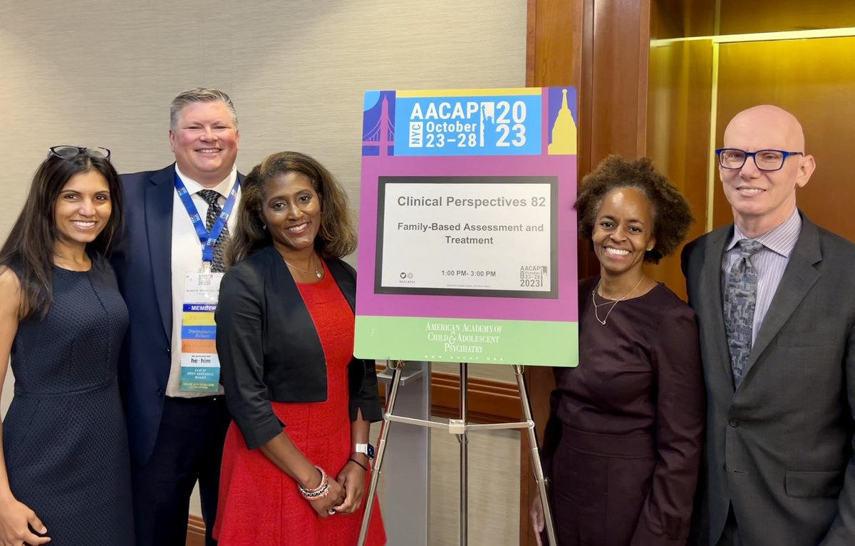 childpsychvt's tweet photo. Wonderful time at #aacap23 presenting with my colleagues from @MGHPsychiatry and @UVMLarnerMed on the importance of family-based assessment and treatment. @AACAP https://t.co/D1nUv23PdF