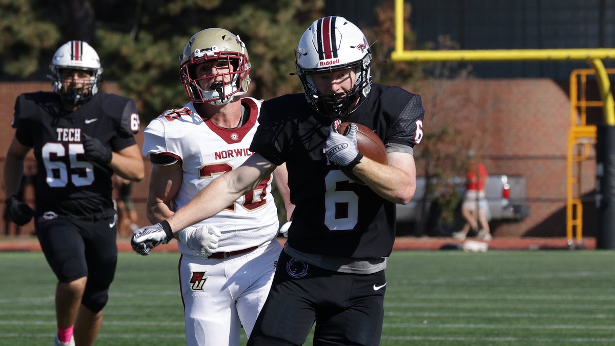 The MIT football team used a 66-yard drive to regain the lead over Norwich as the Engineers held on for a come-from-behind win over the Cadets, 29-26 on Saturday! #RollTech Recap: tinyurl.com/5dfevd6s