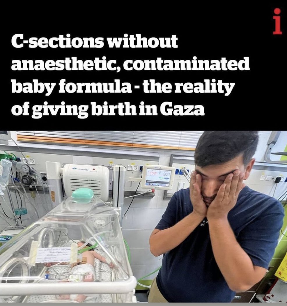 This is terrifying because they estimated for there to be at least 50,000 pregnant women in Gaza - 5,500 are due to give birth in a month.