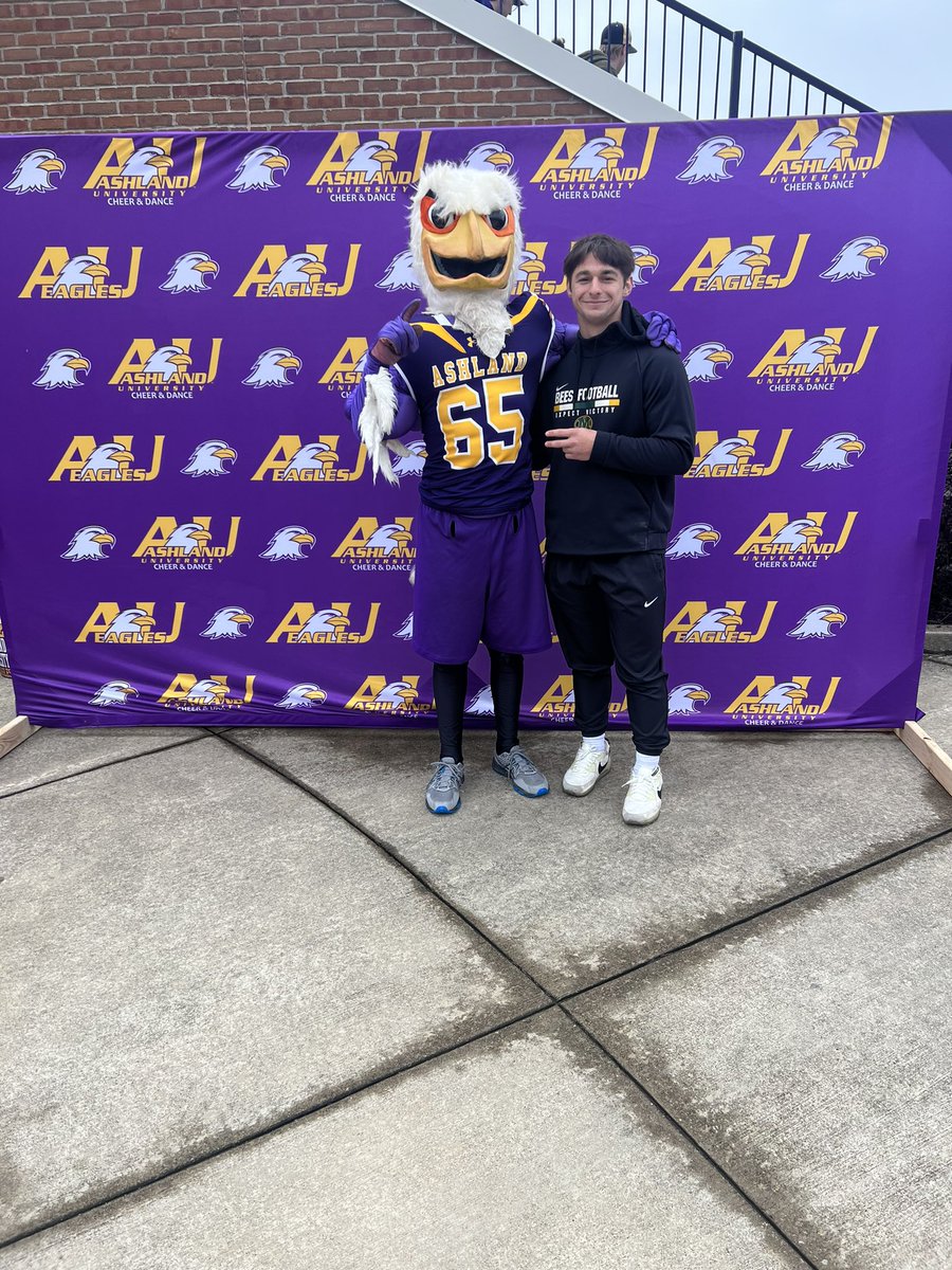 Had an amazing day at Ashland University! Thank you to all the coaches that took the time to talk to me and show me around the amazing facilities! Congrats on the Win!
<a href="/coach_geiser/">Doug Geiser</a> <a href="/Coach_Orsini/">Dominick Orsini</a> <a href="/E_Berbari/">Coach Berbari</a>