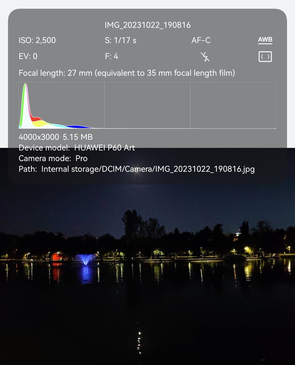 fabrizio_degni's tweet image. The 2 pictures below have been taken with the #HuaweiP60Art by using the #PhotoMode and #ProMode.
The ProMode without tweaking the setting but just leaving to Autox it isn't able to involve the #AI to fix it. See anyway the high ISO values but the low noise. I like the f/4 👌