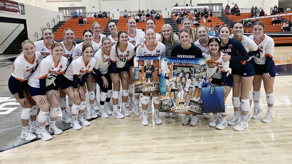 Midland_Sports's tweet photo. VB: No. 18 Warriors Honor Seniors; Sweep Past Doane (@Midland_VBall)
https://t.co/A8ZrwEs8dN https://t.co/C4MwnTqIzU
