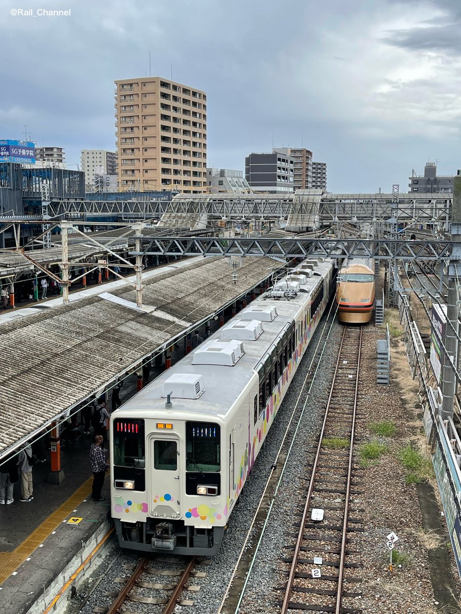 Rail_Channel's tweet photo. #634型 1時間ぐらい前に岩槻付近を通過。そのあと春日部折り返しで下って行きました。#スペーシア の春日部副2入線も珍しいかな？(団臨運転に伴い発着線変更)

#スカイツリートレイン #野田線 #アーバンパークライン #100系 #103F #スカイツリーライン https://t.co/yi9Tj14cAw