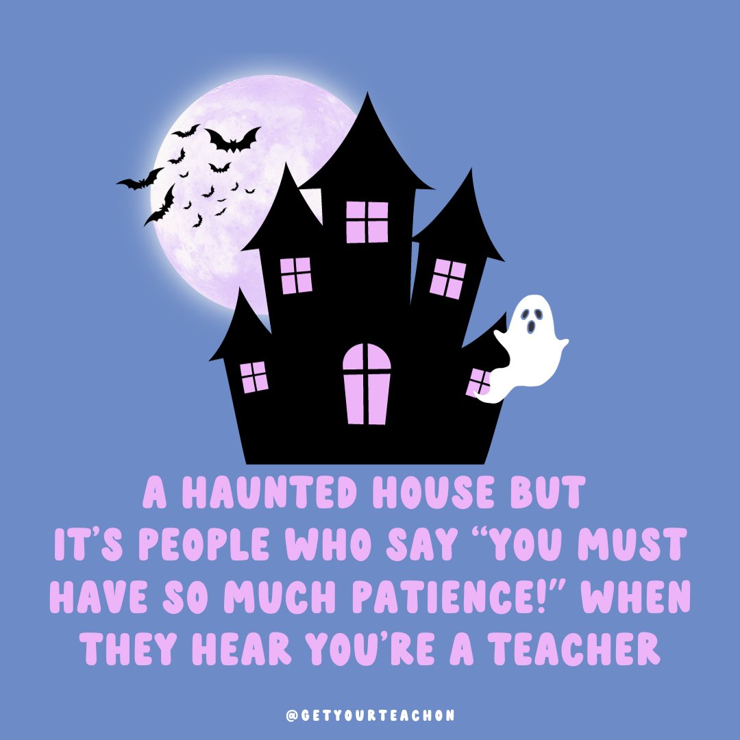 getyourteachon's tweet photo. Just imagine a haunted house created by teacher's worst nightmares. ๐
#getyourteachon #ahauntedhouse #teacheroftinyhumans #teachertroubles #teacherlife #teacherstuff #teachinglife #relatableteacher #primaryteaching #teacherproblems #educatorlife #edventuresofateacher https://t.co/fpv7vWdCxh