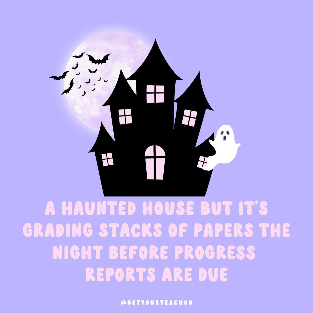 getyourteachon's tweet photo. Just imagine a haunted house created by teacher's worst nightmares. ๐
#getyourteachon #ahauntedhouse #teacheroftinyhumans #teachertroubles #teacherlife #teacherstuff #teachinglife #relatableteacher #primaryteaching #teacherproblems #educatorlife #edventuresofateacher https://t.co/fpv7vWdCxh