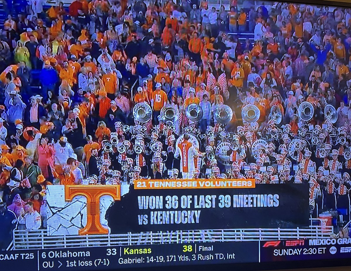 rockytopnow's tweet photo. #Vols own the series over Kentucky 👀 https://t.co/vEvZkrh67h