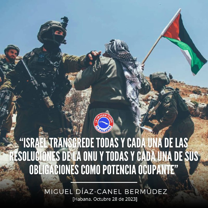 #Cuba #CubaPorLaPaz #FreePalestine <a href="/DiazCanelB/">Miguel Díaz-Canel Bermúdez</a> <a href="/PartidoPCC/">Partido Comunista de Cuba</a> <a href="/PresidenciaCuba/">Presidencia Cuba 🇨🇺</a>