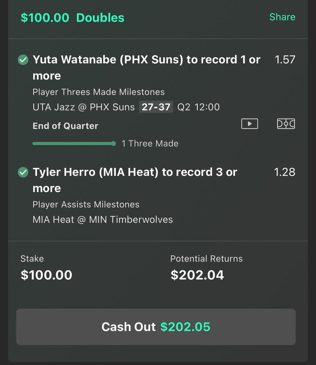 Payout_P's tweet photo. Sweat free 1QRT cash 💰 💰 

#nba #GamblingTwitter #gamblingx #NBATwitterLive https://t.co/XNmCXoLOCo
