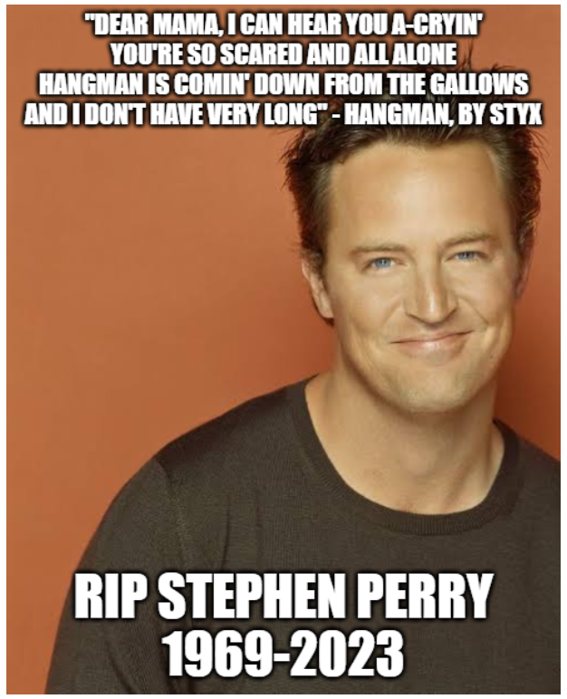 Root_Enoch's tweet photo. @MatthewPerry https://t.co/j5yYmS16eI