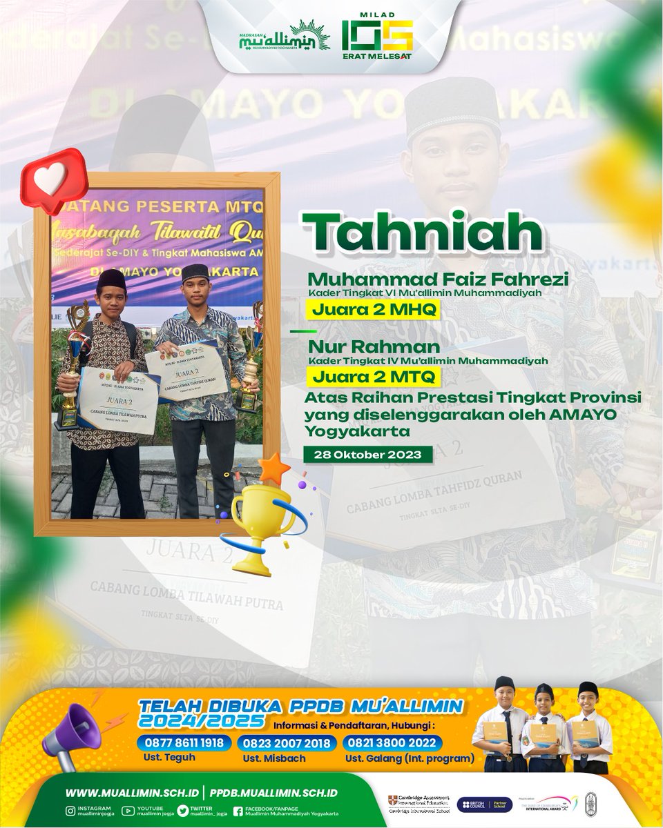 Tahniah para kader !