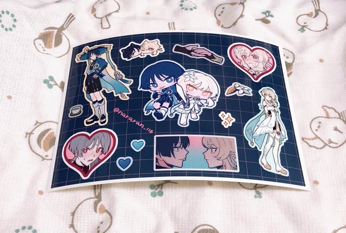 nararanさんのネップリ印刷させていただきました〜!✨️
とっっっても可愛くて大好きです、早速愛用のパソコンに貼ります🥰
素敵なネップリありがとうございました!! 