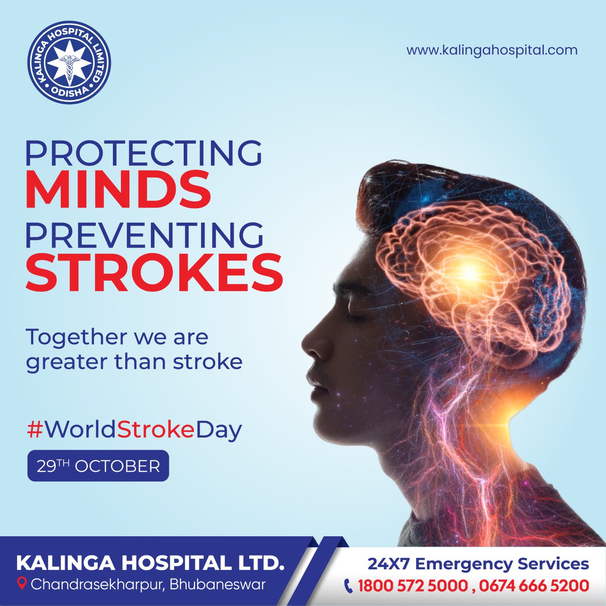 Understanding the signs and symptoms of strokes can save lives.

#StrokeAwareness #KnowTheSigns #StrokePrevention #StrokeSurvivors #StrokeEducation #BrainHealth #StrokeSupport #PreventStroke #StrokeCare #StrokeRisk #KalingaCares #Bhubaneswar #KalingaHospital #KHL