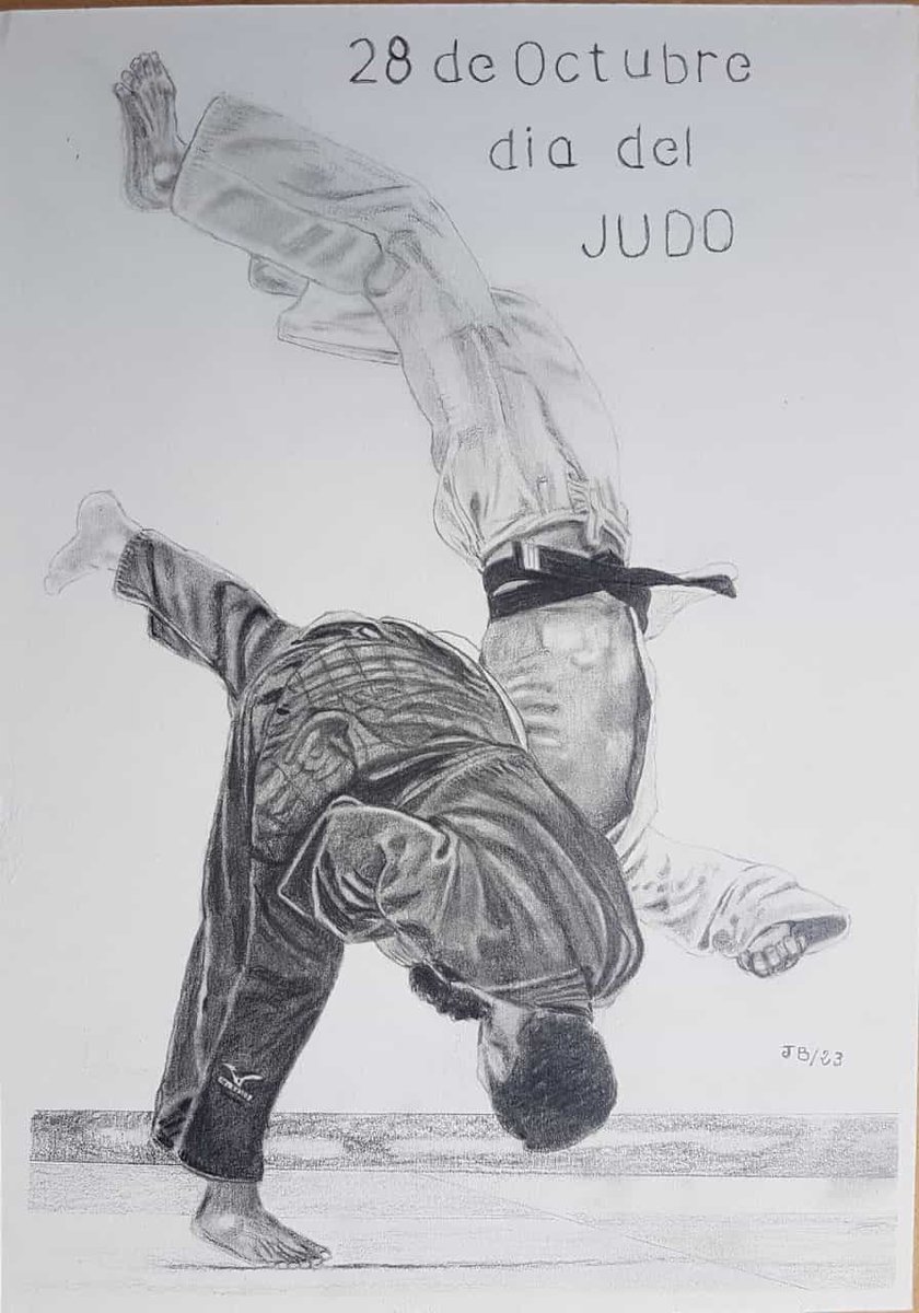 Clubjiujitsuvi1's tweet photo. Gran dibujo que nos manda Javi Barrios para celebrar el día internacional del Judo. https://t.co/7h0yxfxFXQ