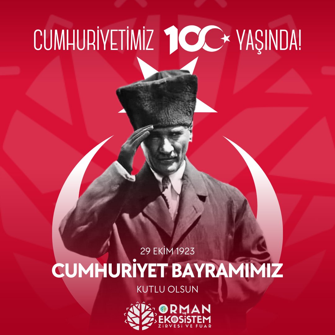 🎉 Türkiye Cumhuriyeti'nin kurucusu Gazi Mustafa Kemal Atatürk'ün önderliğinde ilan edilen Cumhuriyetimizin 100. yılını gurur ve coşkuyla kutluyoruz. Nice yüz yıllara!

#100yıl #cumhuriyet100yaşında #cumhuriyetbayramı #29ekimcumhuriyetbayramı #29ekim #türkiye #atatürk
