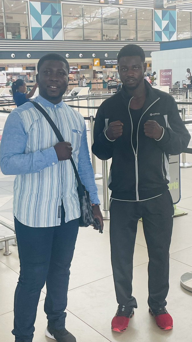 Our ACE Boxer Holy Dorgbetor is off to Singapore for a short training tour! 💯 🥊 He was seen off at the airport by our GM and HOO. We wish you all the best, Champ! 💪🏿💪🏿💪🏿 #boxing #ghanaboxing #africanboxing #aceboxer #holydorgbetor #trainingtour #singapore #goodluck