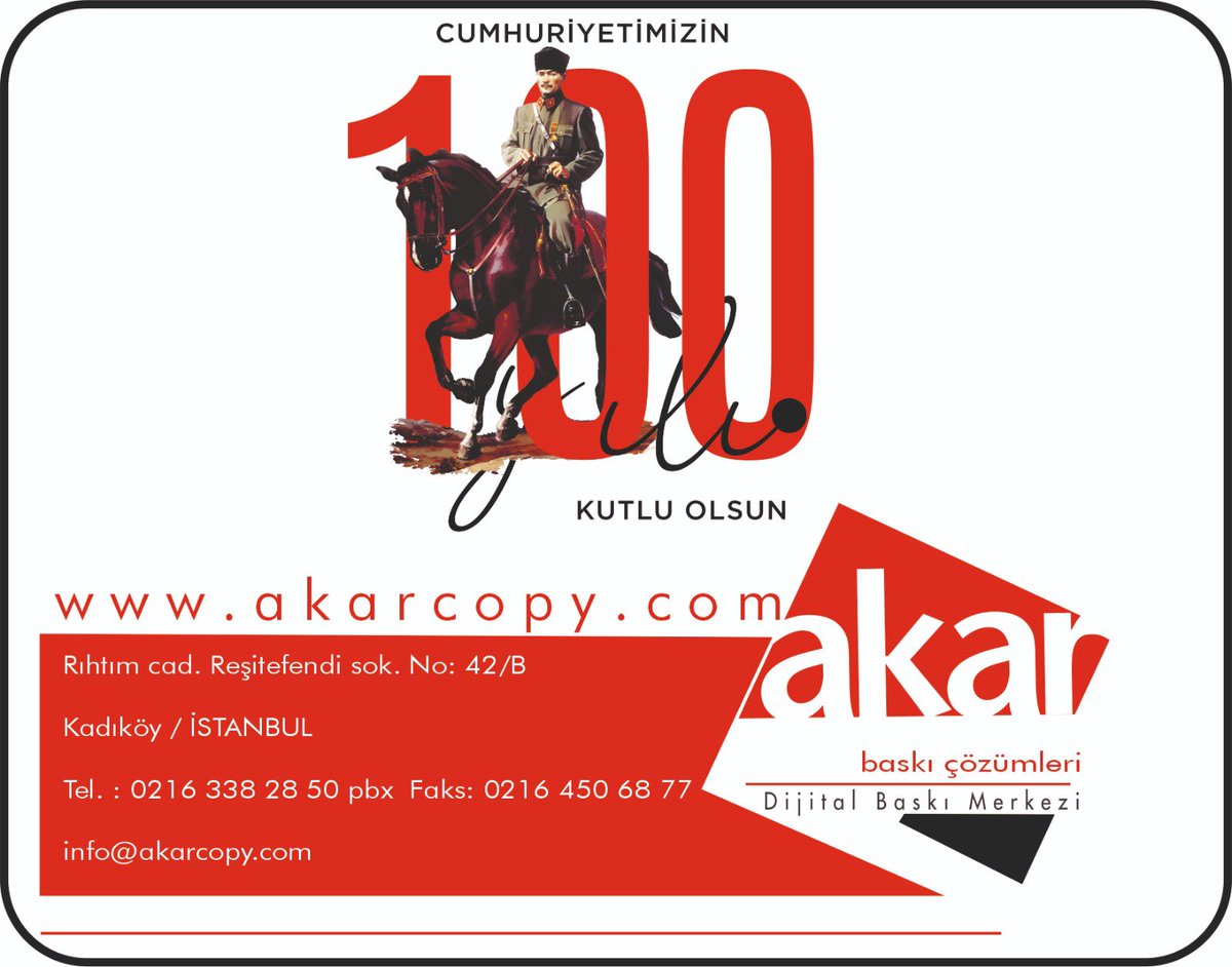 Cumhuriyet Bayramımızın 100. Yılı kutlu olsun…