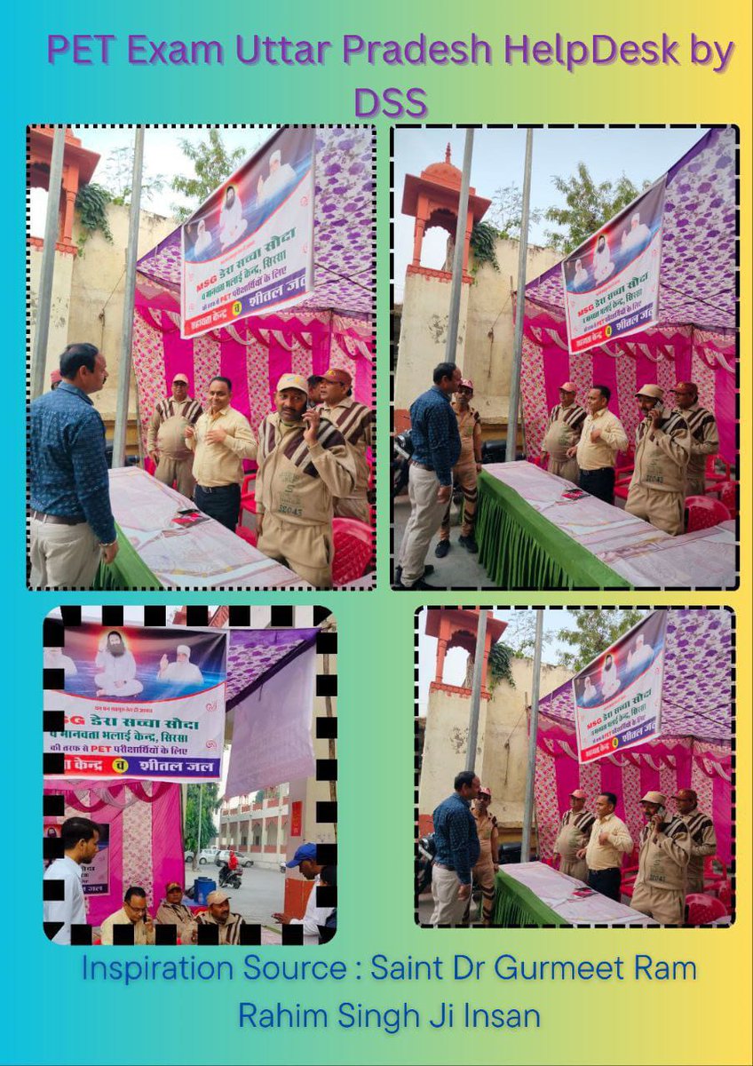 GurbhalK's tweet image. Shah Satnam Ji Green S Welfare Force Wing setting help desk in utter Pradesh for PET students today.
#PETHelpDesk #PetExam2023
#UPPETExam
#PETExamUttarPradesh #UPSSSC 
 #BabaRamRahim #GurmeetRamRahim #RamRahim #SaintDrMSGInsan #SaintMSG #SaintGurmeetRamRahimSinghJi