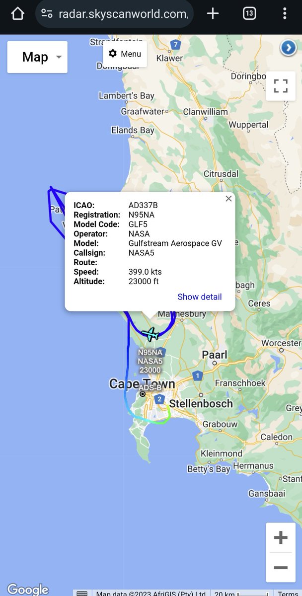 scan_sky's tweet photo. #NASA 🇺🇸 - Gulfstream GV - #N95NA - #NASA5

Currently Operating Over The Coast Of #SouthAfrica 🇿🇦 On A #BioSCape Mission.

BioSCape (Supported By South African Space Agency #SANSA & #NASA) Is A Research Project Using Remote Sensing & Data To Understand The Distribution, Function & Importance Of Biodiversity In The Greater Cape Floristic Region (GCFR).