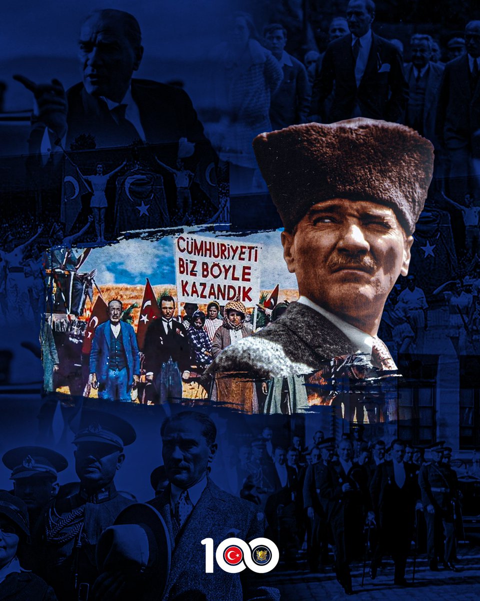 Biz, cumhuriyetimizin yılmaz bekçileri; Ulu Önder Gazi Mustafa Kemal Atatürk ve bu uğurda can veren kahraman milletimizi sevgi, saygı ve özlemle anıyoruz.

Cumhuriyet 100 yaşında!

İlelebet, #SonsuzaDekCumhuriyet! 🇹🇷