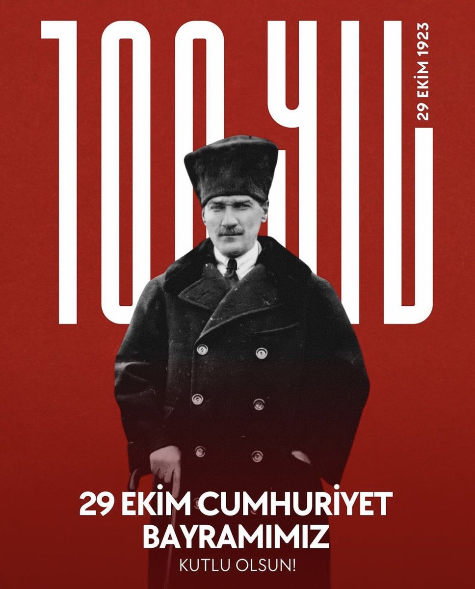 pinarsc1's tweet photo. EN BÜYÜK BAYRAMDIR, KUTLU OLSUN 🇹🇷
Ulu Önder Gazi Mustafa Kemal Atatürk’ün bizlere en degerli armagani ve emaneti olan ve sonsuza kadar yasayacak olan Cumhuriyetimizin 100. Yili kutlu olsun.
#Atatürkünİzinde100YIL https://t.co/XelupyVe9k