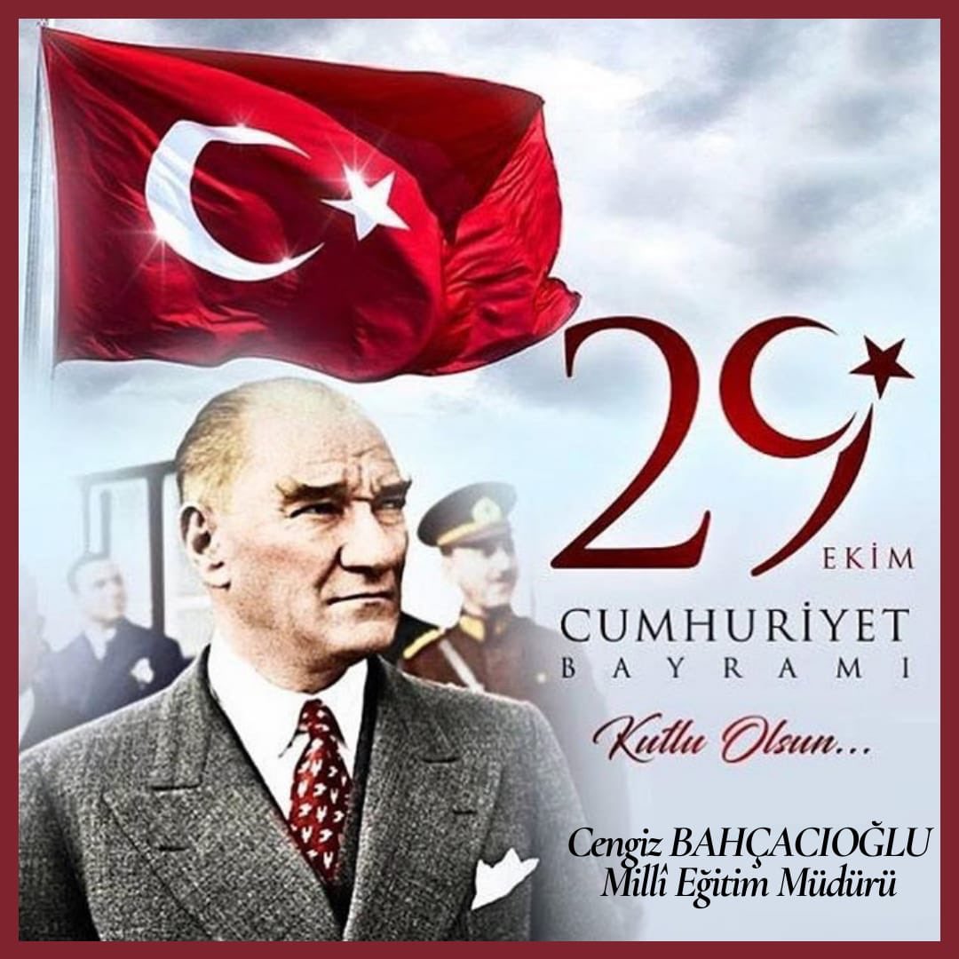 bahcac_oglu's tweet photo. Cumhuriyetimizin kuruluşunun 100. yılı kutlu olsun. Türkiye Cumhuriyetinin kurucusu Mustafa Kemal Atatürk ve silah arkadaşlarını  rahmet ve saygıyla anıyoruz. 
#TürkiyeYüzyılı https://t.co/4qmBIlZjMV