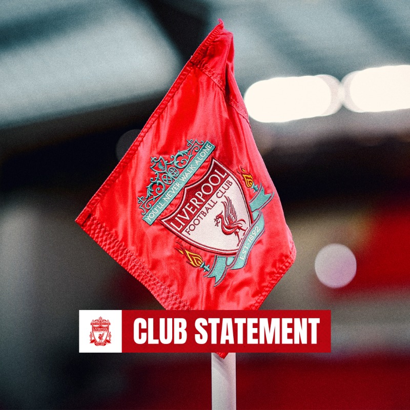 LFC's tweet photo. Liverpool Football Club can confirm it is aware of an ongoing situation involving the family of Luis Diaz in Colombia.