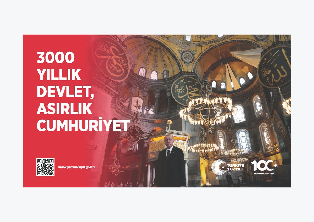 🇹🇷 "3000 Yıllık Devlet, 
        Asırlık Cumhuriyet" 

#TürkiyeYüzyılı ✨
#Cumhuriyet100Yaşında ✨

<a href="/tcbestepe/">T.C. Cumhurbaşkanlığı</a> <a href="/RTErdogan/">Recep Tayyip Erdoğan</a>
<a href="/tcmeb/">Millî Eğitim Bakanlığı</a> <a href="/Yusuf__Tekin/">Yusuf Tekin</a>
<a href="/MucahitYentur/">Murat Mücahit Yentür</a>