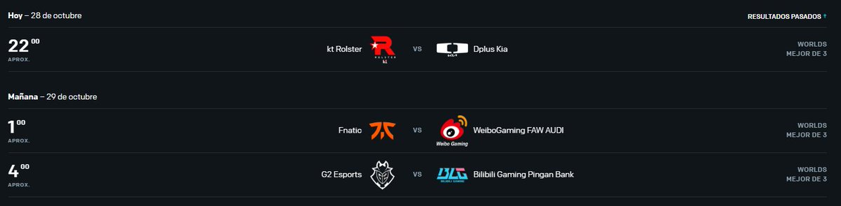 SoyXSonic's tweet photo. Voy a rifar un PASE de Worlds 2023 entre todas las personas que acierten las predicciones del día de hoy 

El pase cuesta 1650 Riot Points

Para participar darle Like y RT a esta publicación y comenta abajo⬇️ tus predicciones #Worlds2023 

KT 2-0 DK 
FNC 2-1 WBG 
G2 0-2 BLG https://t.co/awGJeEcUnR