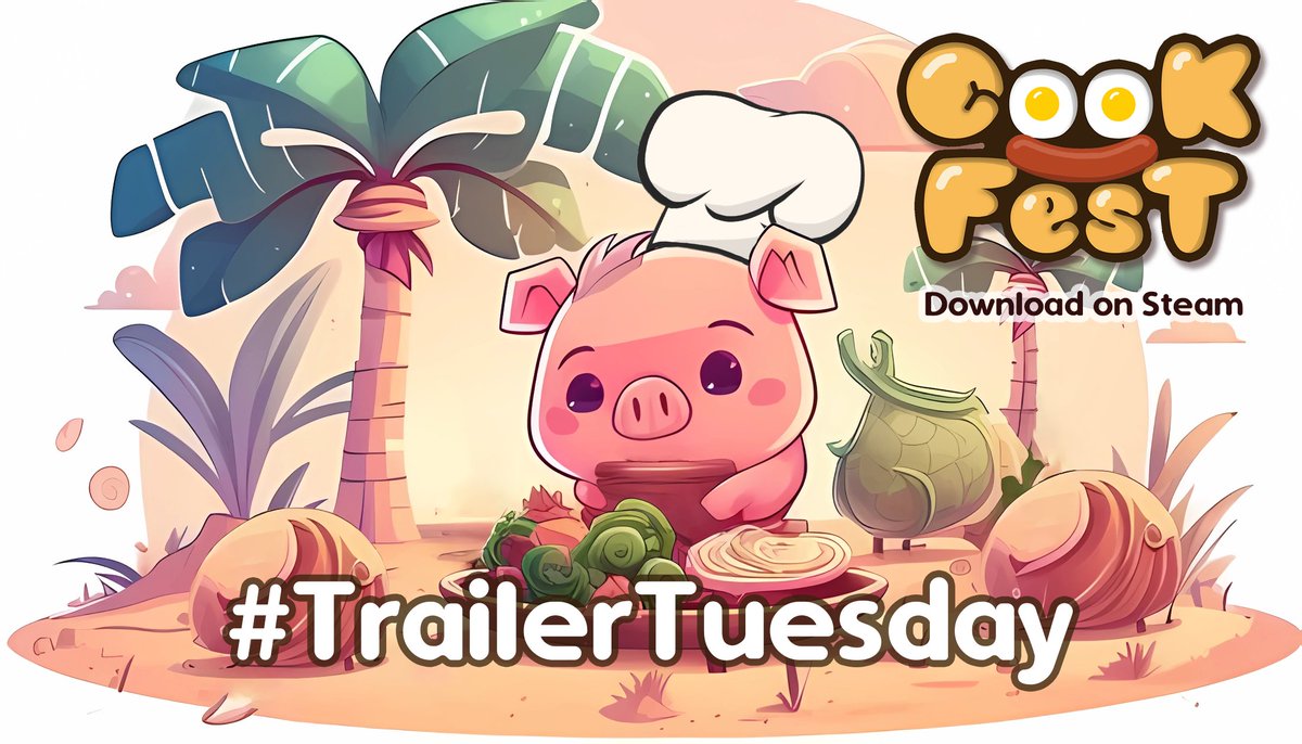 Hey #IndieGameDev
It's #TrailerTuesday!

💬 REPLY with your trailer!
🔁 RETWEET
❤️ LIKE

▽Cook Fest Trailer▽
store.steampowered.com/app/2235210/Co…

#indiedev #gamedev #indiegame #indie #indiegames #mobiledev #solodev #Steam #gaming