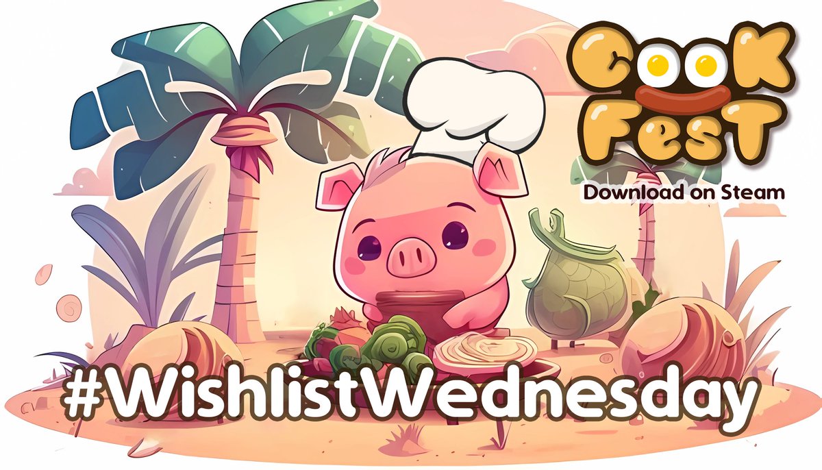 Hey #IndieGameDev
It's #WishlistWednesday!

💬 REPLY with your game!
🔁 RETWEET so more people see!
❤️ LIKE ❤️

▽Wishlist Cook Fest▽
store.steampowered.com/app/2235210/Co…

#indiedev #gamedev #indiegame #indie #indiegames #mobiledev #solodev #Steam #gaming