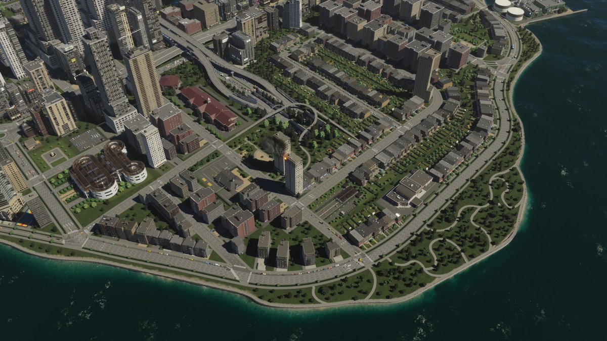 Alert: resident in Franklin building please evacuate immediately because of fire on 14th floor! #CitiesSkylines2
