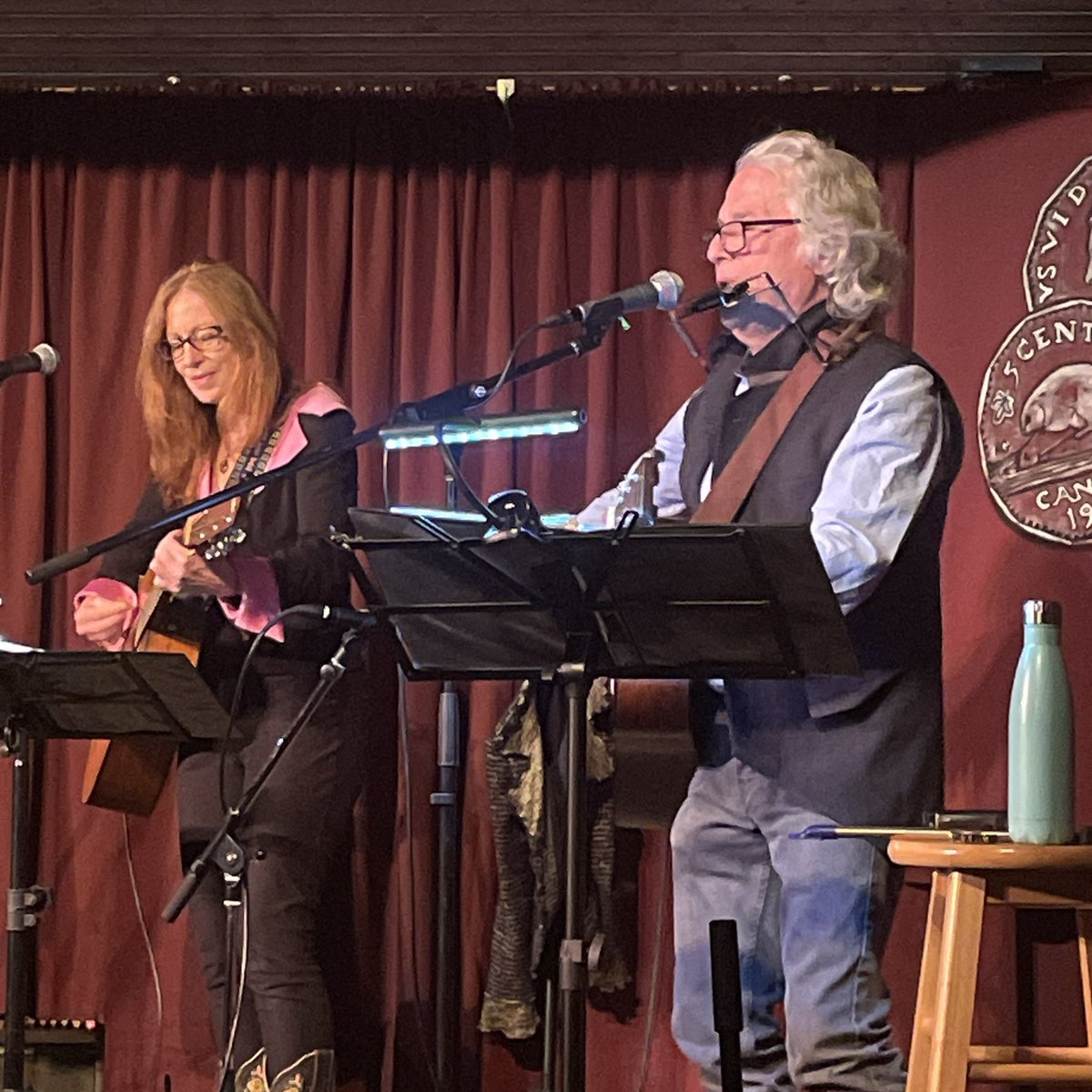 Here are #jamesgordon & @katherinewheat on stage at The Nick RIGHT NOW #singers #singersongwriter #songersongwriters #livemusic #yyc #calgary #calgarymusic  #folkclub