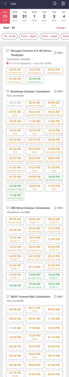 #LeoBookings day11 Sunday>> #JailerBookings day11 Sunday

#LeoHits500Crs