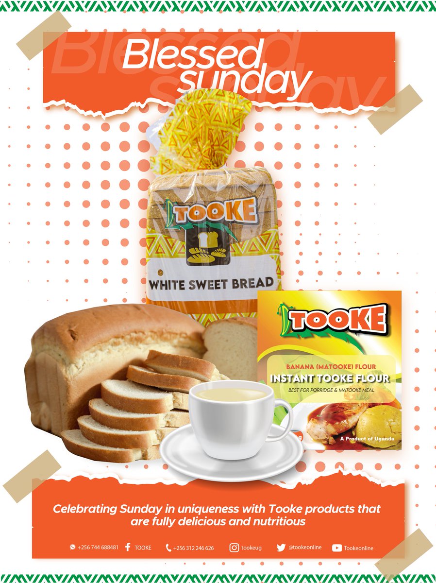 tookeonline's tweet photo. Cold Sunday?, @tookeonline breakfast sorts you.

Instant @tookeonline porridge and gluten reduced Sweet @tookeonline bread will get you warmth you need.

#Healthy
#TOOKE
#InstantTOOKEFlour
#TOOKEBread
#SundayTODAY 
#SundayMorning 
#Sunday https://t.co/EZ5CIXEoc2