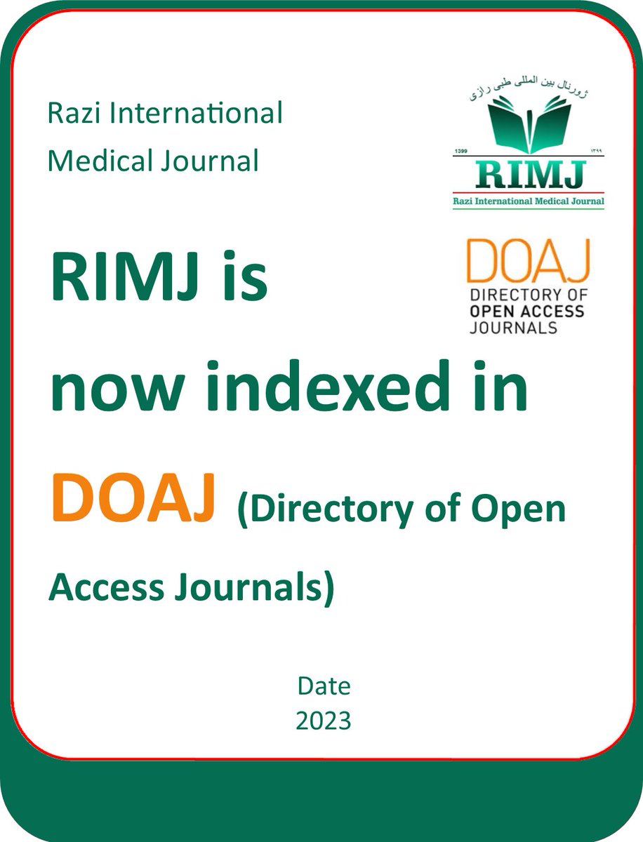 RIMJ, Afghanistan Center for Epidemiological Studies - ACES' flagship journal, now leads as the first Afghan medical journal in DOAJ!

<a href="/aces_af/">Afghanistan Center for Epidemiological Studies</a>
#RIMJ #MedicalResearch #Afghanistan #AcademicPublishing