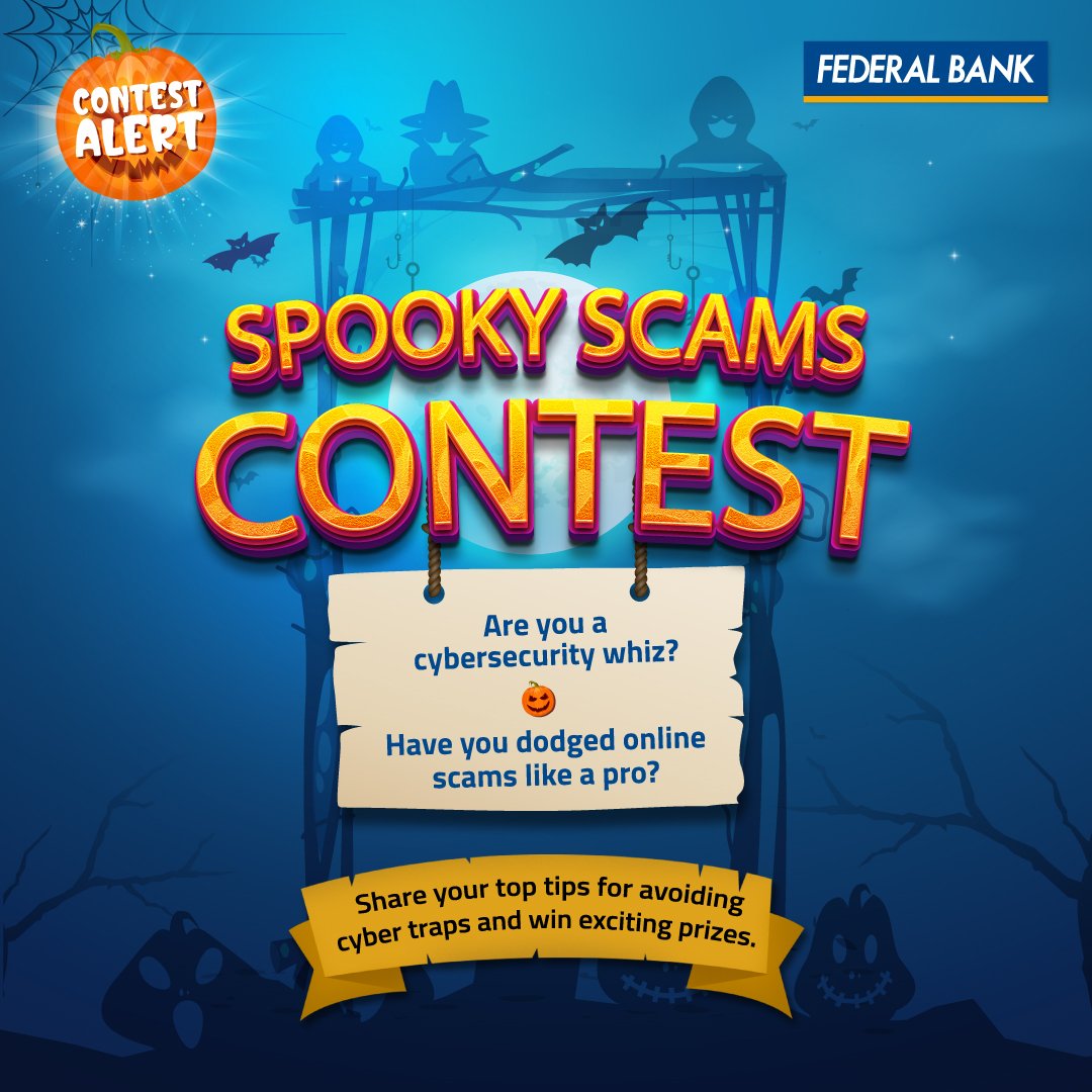 Calling all cybersecurity gurus! Show us your skills and help others stay safe online. Join our #SpookyScamsContest!

#ContestAlert #Cybersecurity #October #CyberSecurityMonth #Halloween
